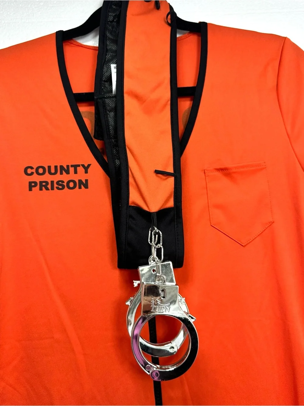 Spirit Halloween Locked Up County Prison Zip Dress L - Picture 7 of 9